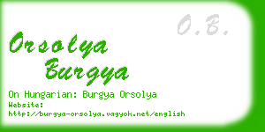 orsolya burgya business card